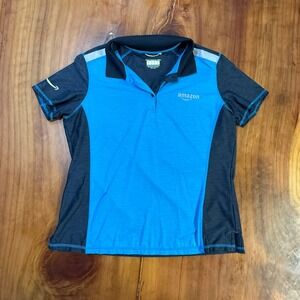 Amazon Luly Yang Polo Shirt L Reflective Lightweight Polyester Tropical Women Q8